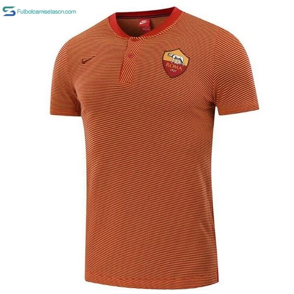 Polo AS Roma 2017/18 Naranja Marino